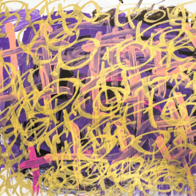 julieann dombrowski untitled (gold over pink and purple)