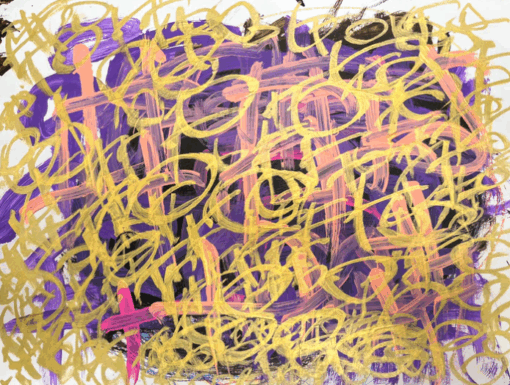 julieann dombrowski untitled (gold over pink and purple)