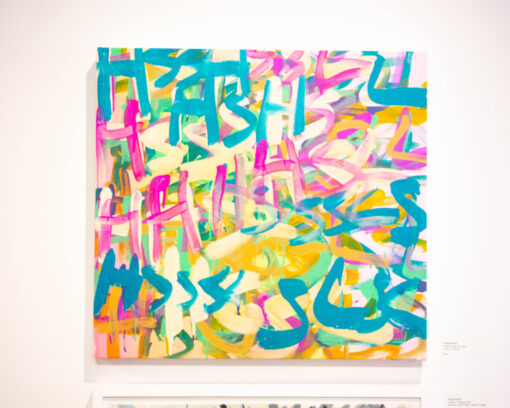 julieann dombrowski untitled (gold over pink and purple)