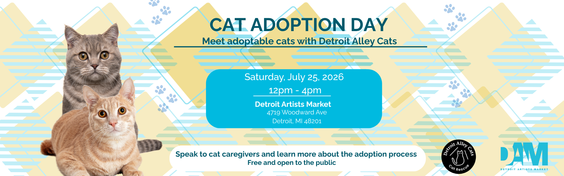 cat adoption flyer banner